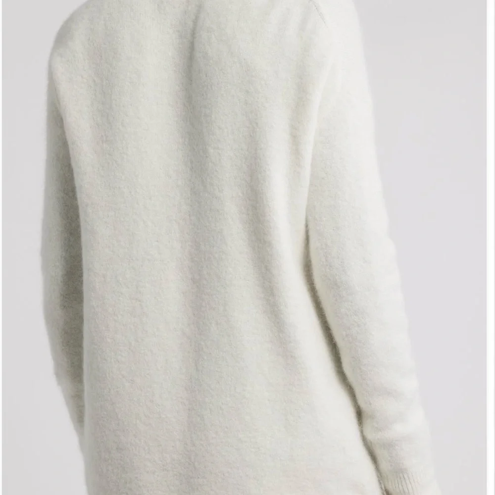 Alpaca blend Caslon Cream Button-Up Cardigan Sweater - Picture 4 of 6